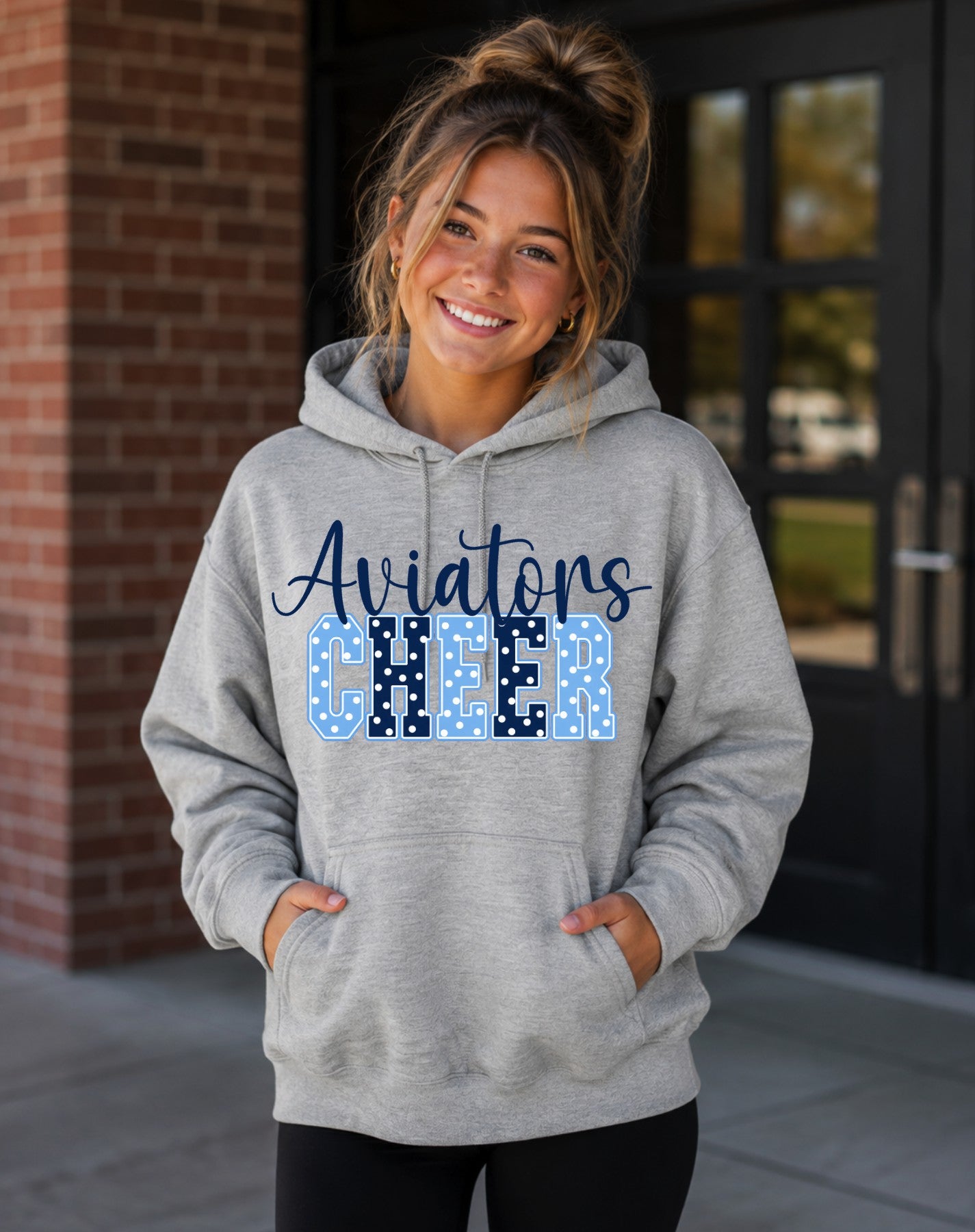 Aviators Polka Dot Cheer Hoodie