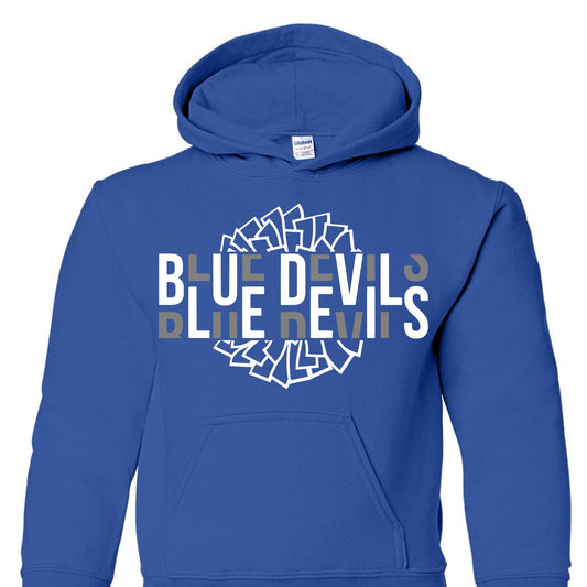 Blue Devils Split Pom Hoodie