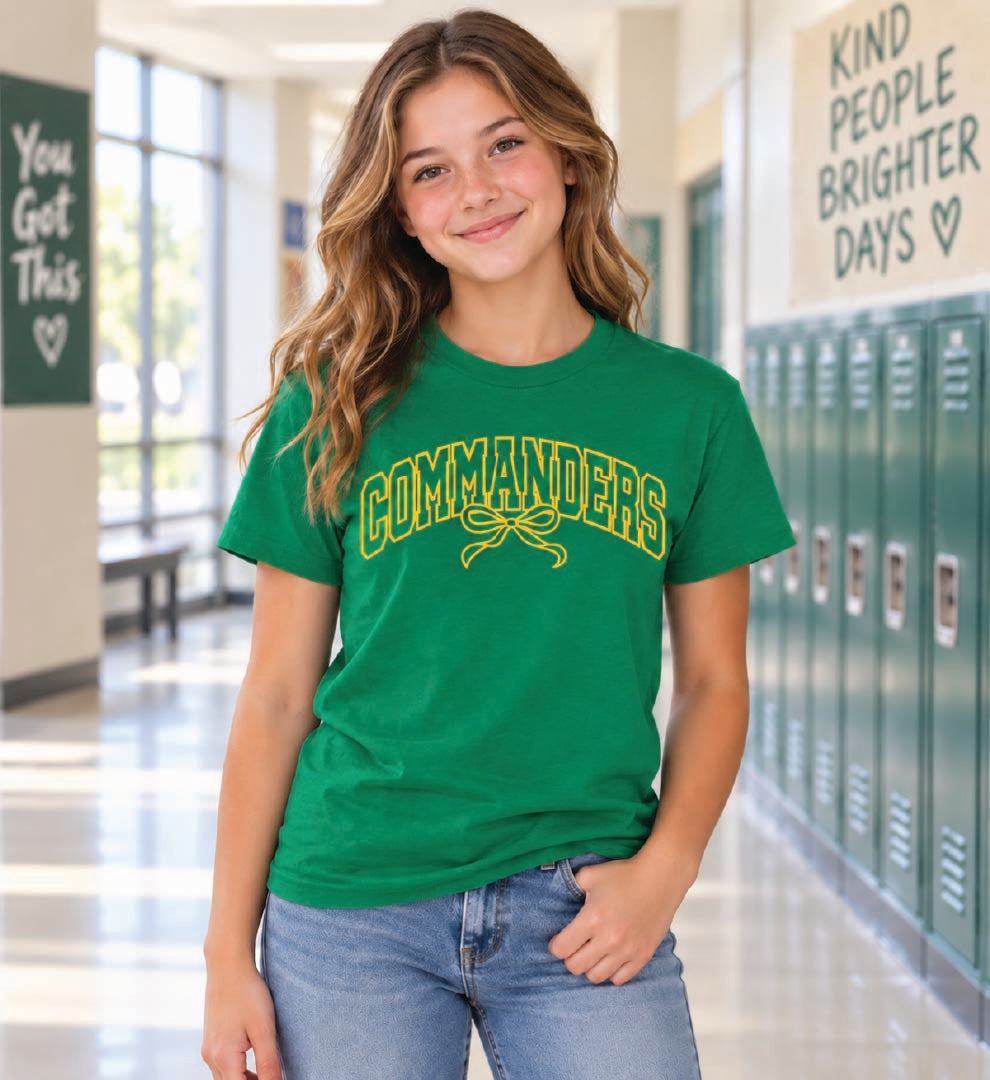 Commanders Varsity Bow Tee
