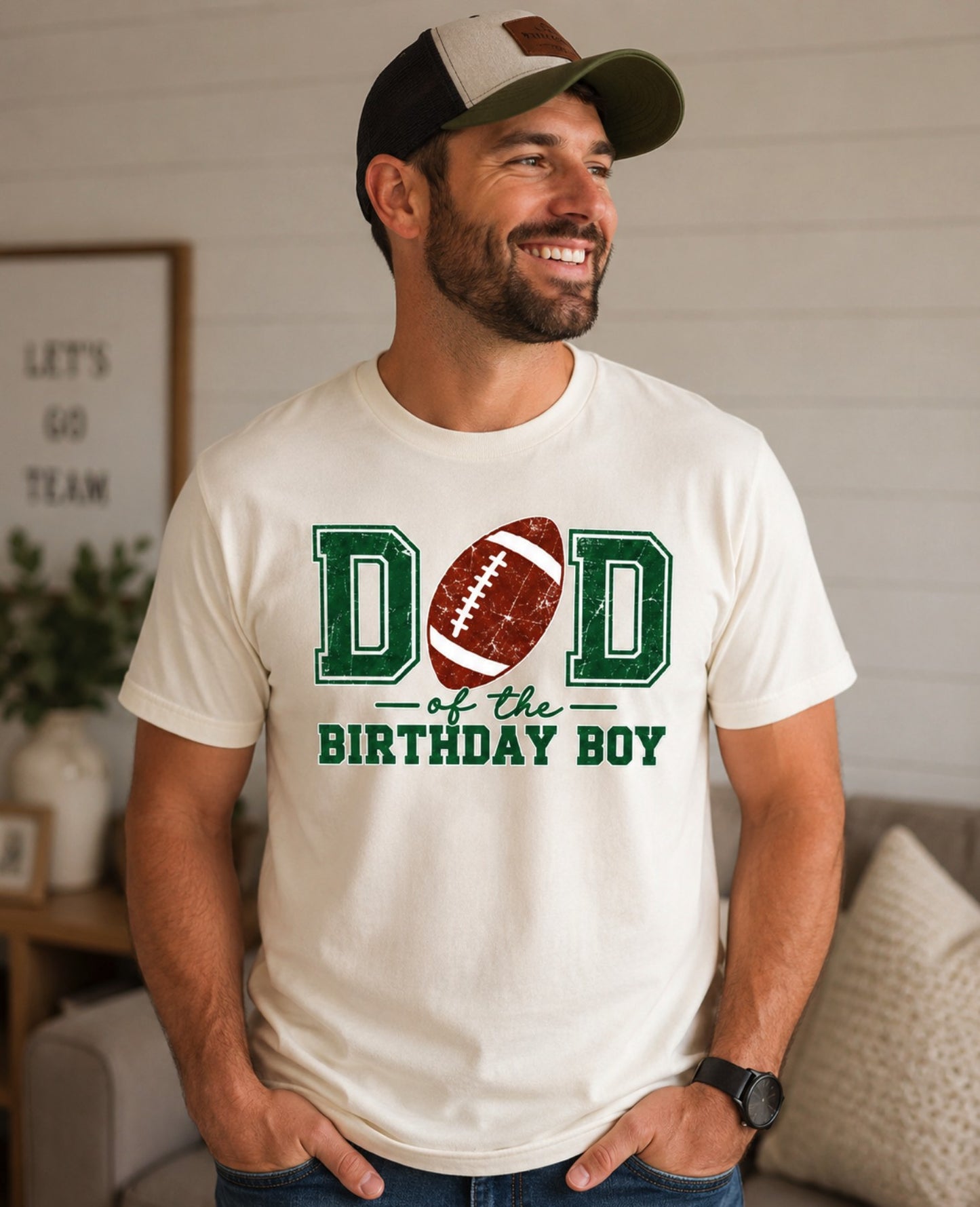 Dad of the Birthday Boy Football Tee
