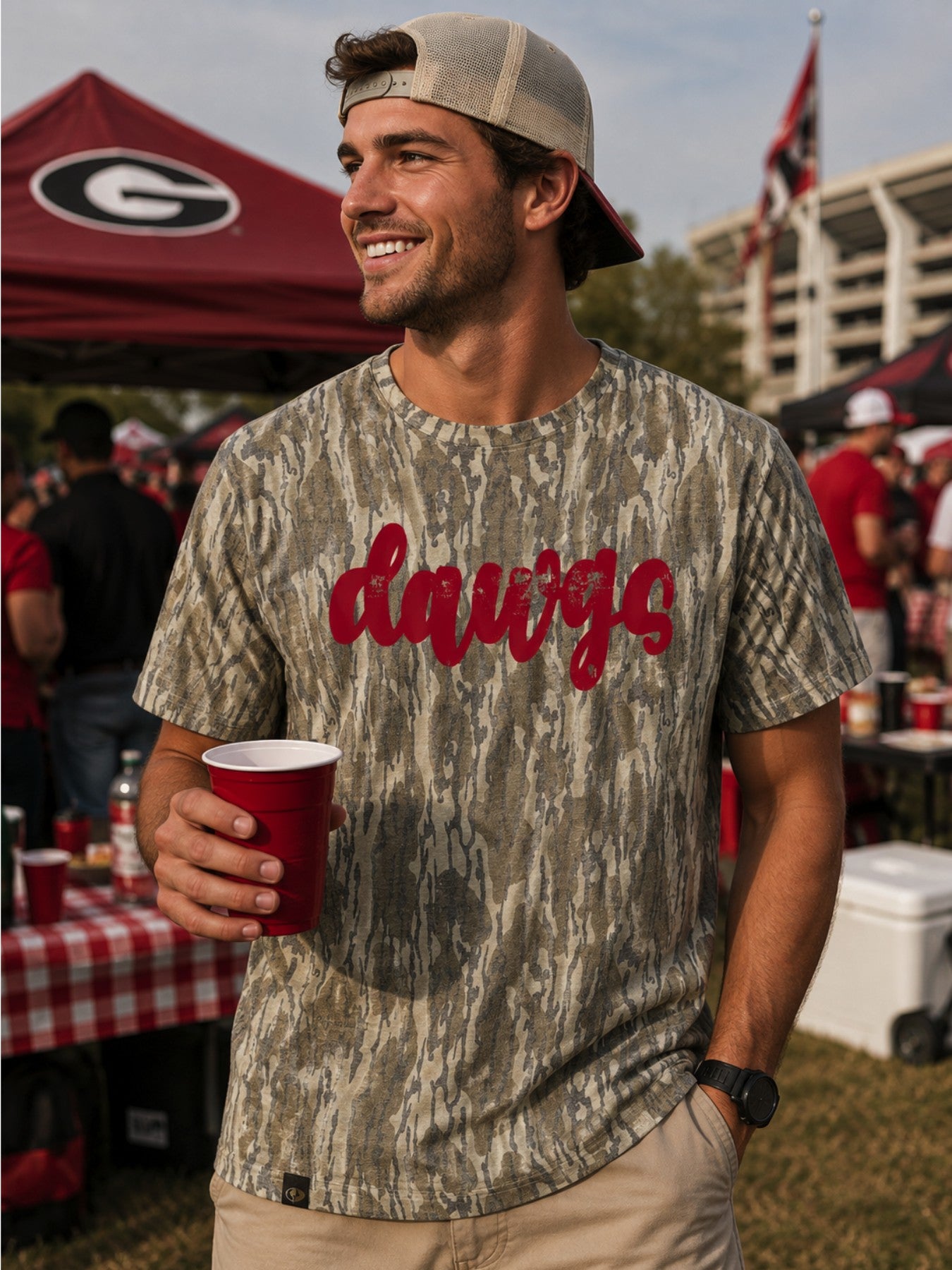 Dawgs Mossy Oak Bottomland Camo Tee- PRE-ORDER