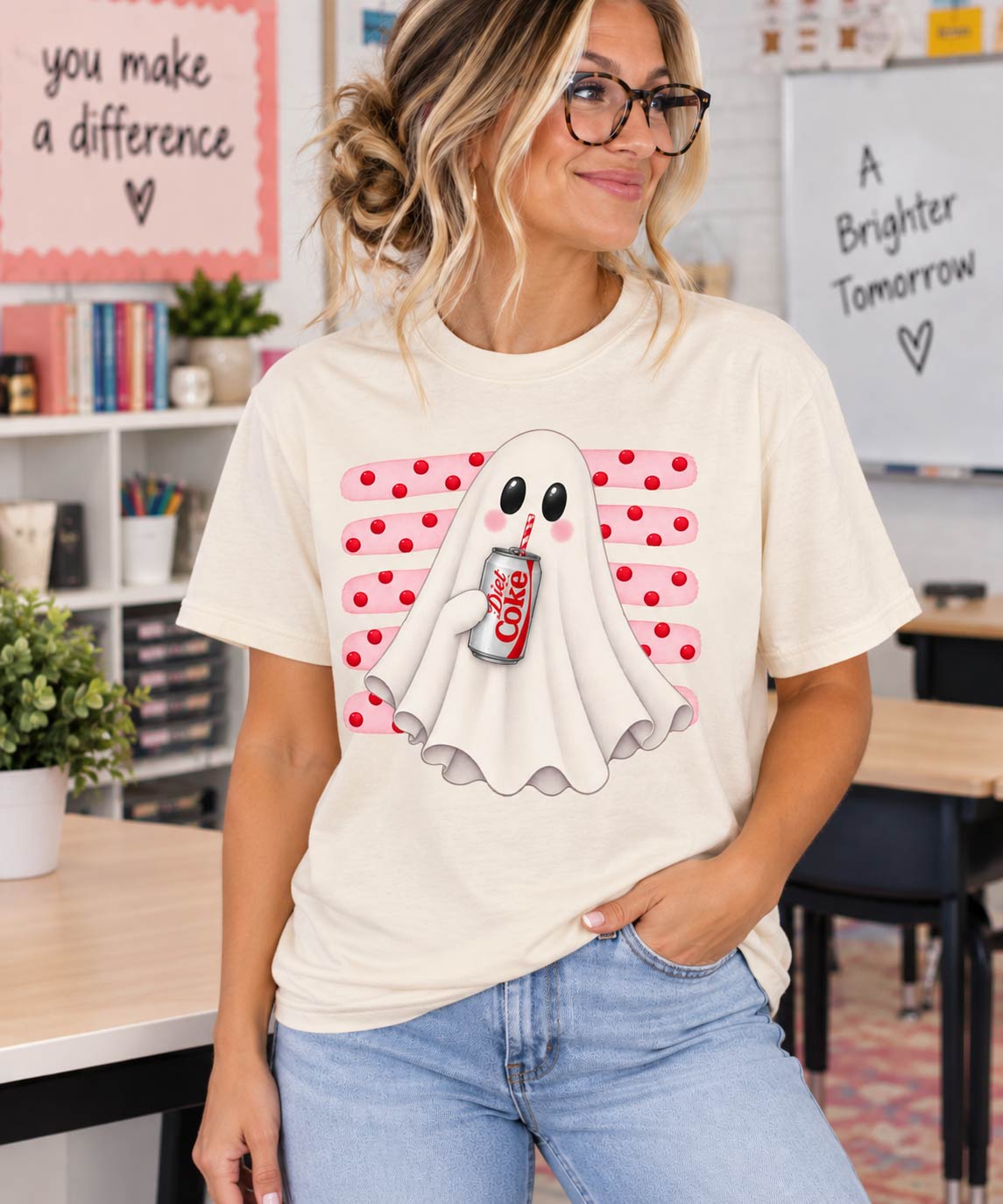 Sippin’ Diet Coke Girly Ghost Tee