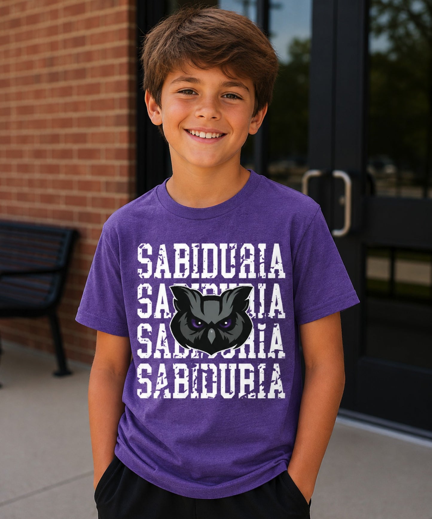 Distressed Sabiduria House Mascot Tee