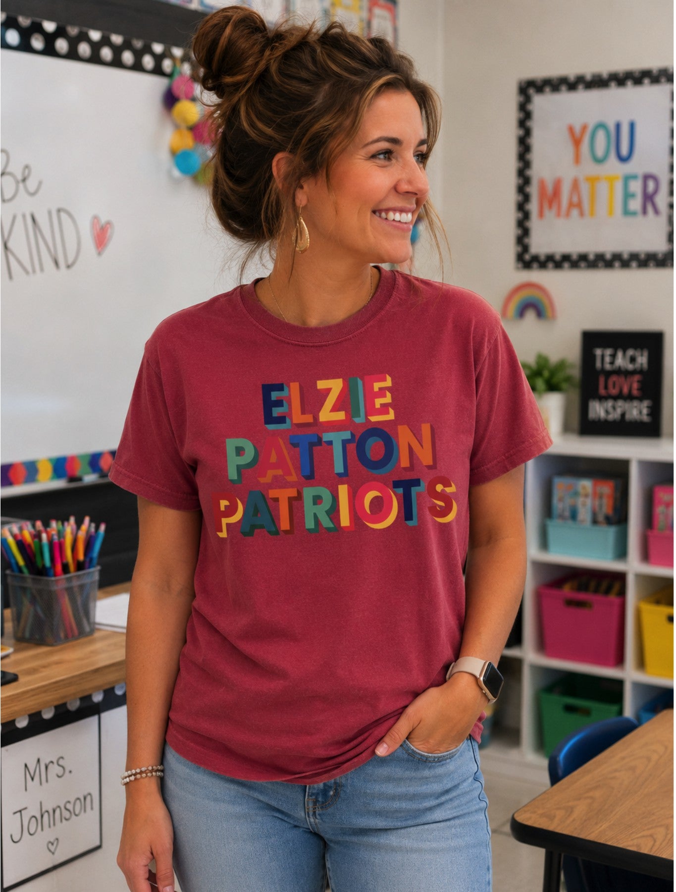 Elzie Patton Patriots Colorblock Tee