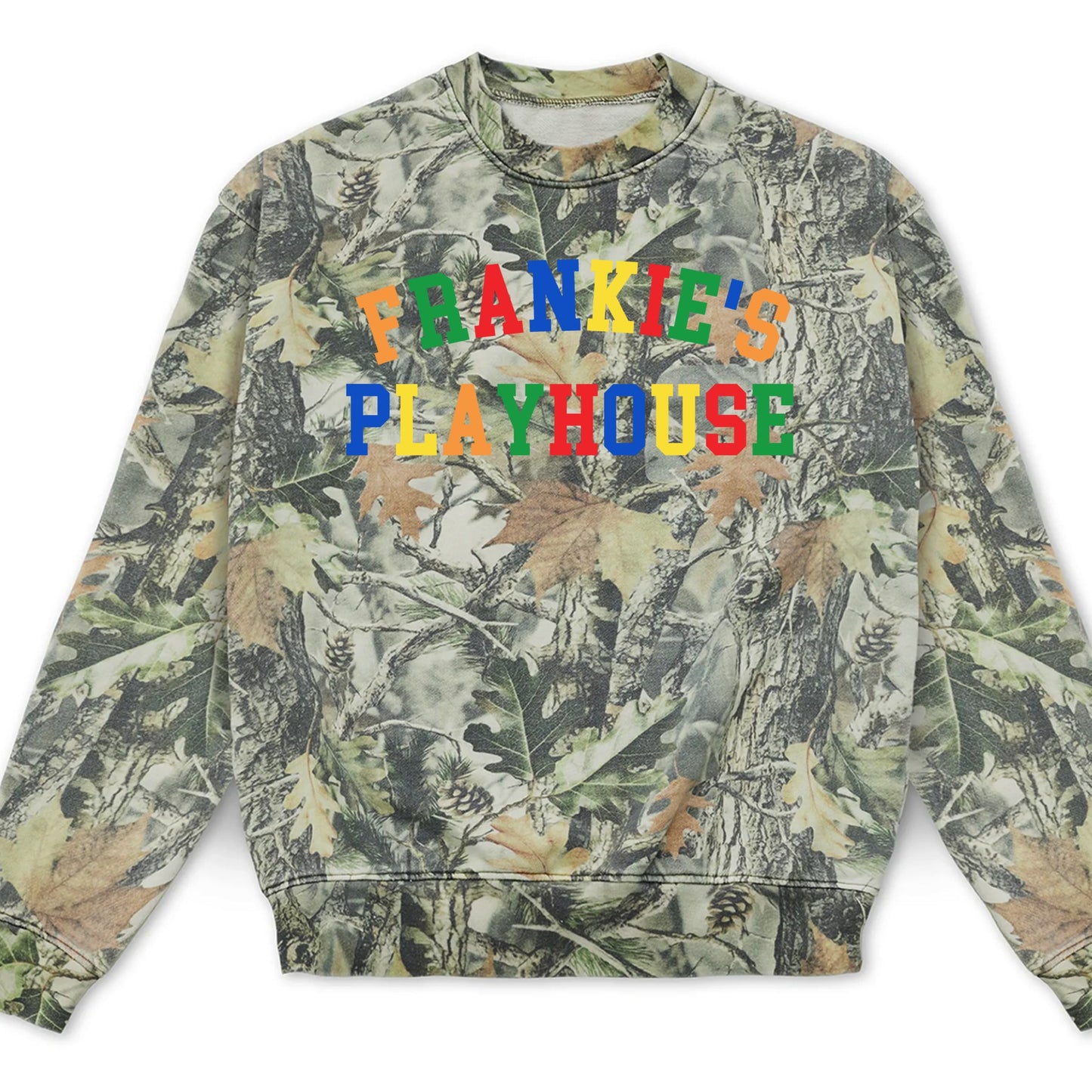 Frankie's Playhouse Vintage Wood Camo Sweatshirt