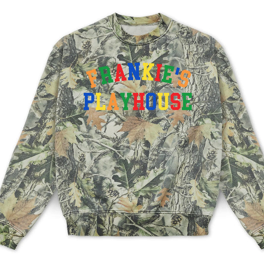 Frankie's Playhouse Vintage Wood Camo Sweatshirt