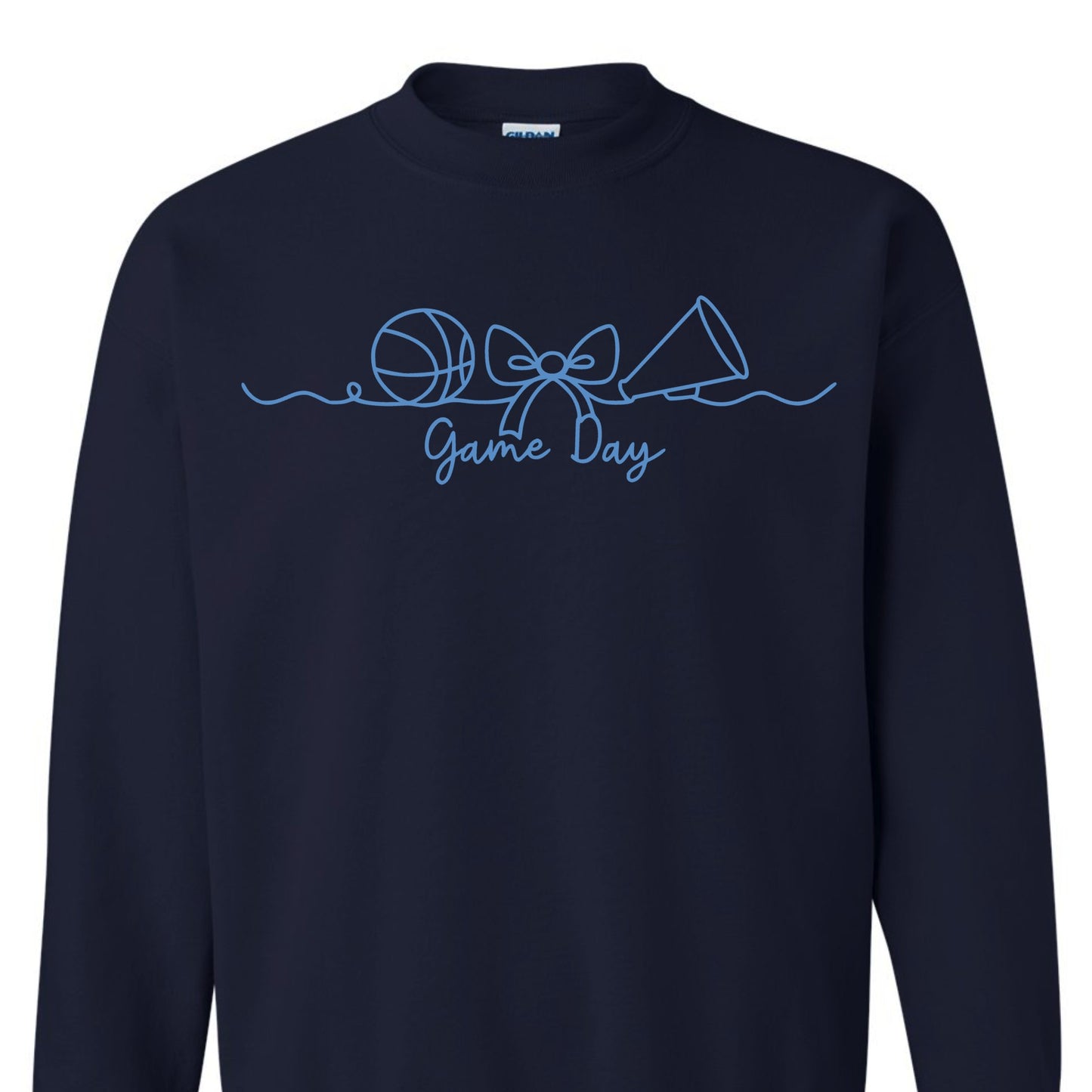 Game Day Basketball and Megaphone Bow Sweatshirt