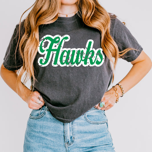 Hawks Distressed Boxy Crop Tee