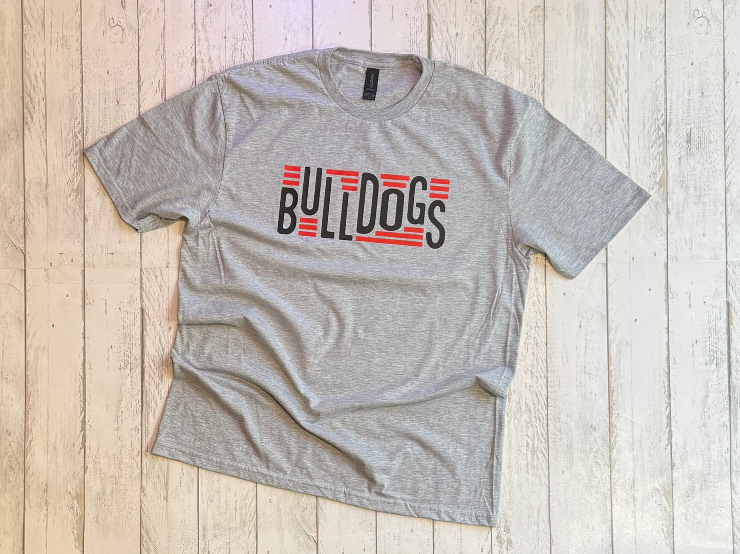 Bulldogs Staggered Lines Tee