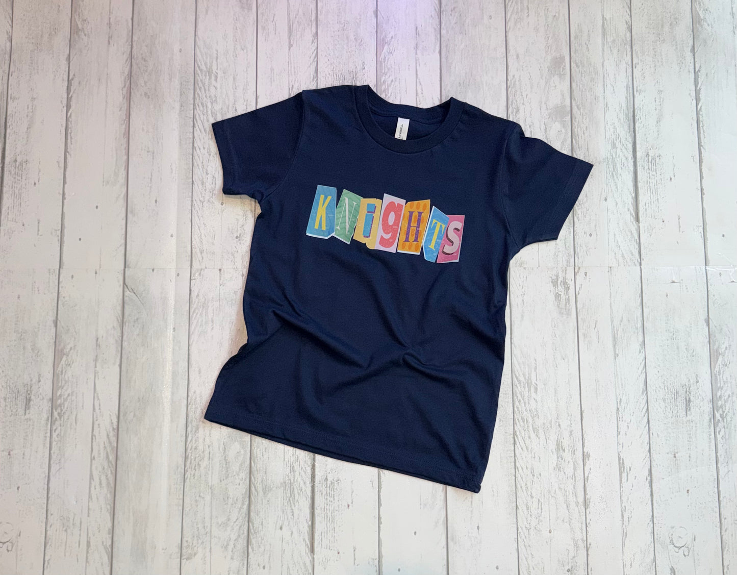 Retro Pop Knights youth navy tee