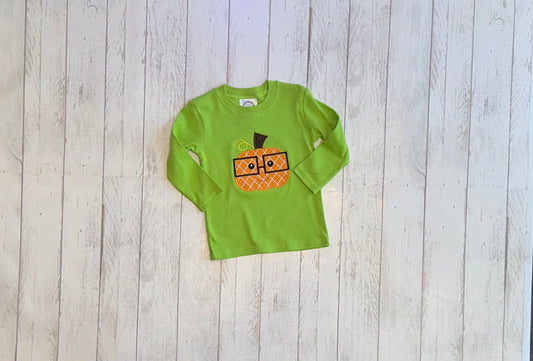 Pumpkin Applique Long Sleeve Tee