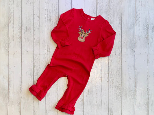 Reindeer Ruffle Romper