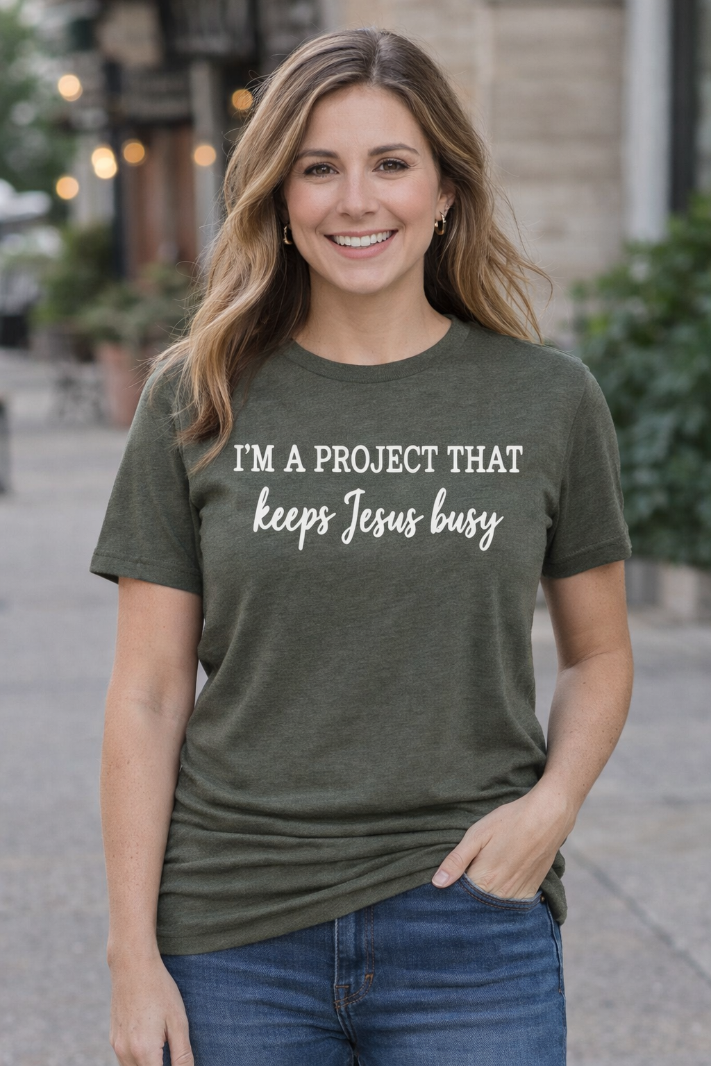 I'm a project that keeps Jesus busy tee