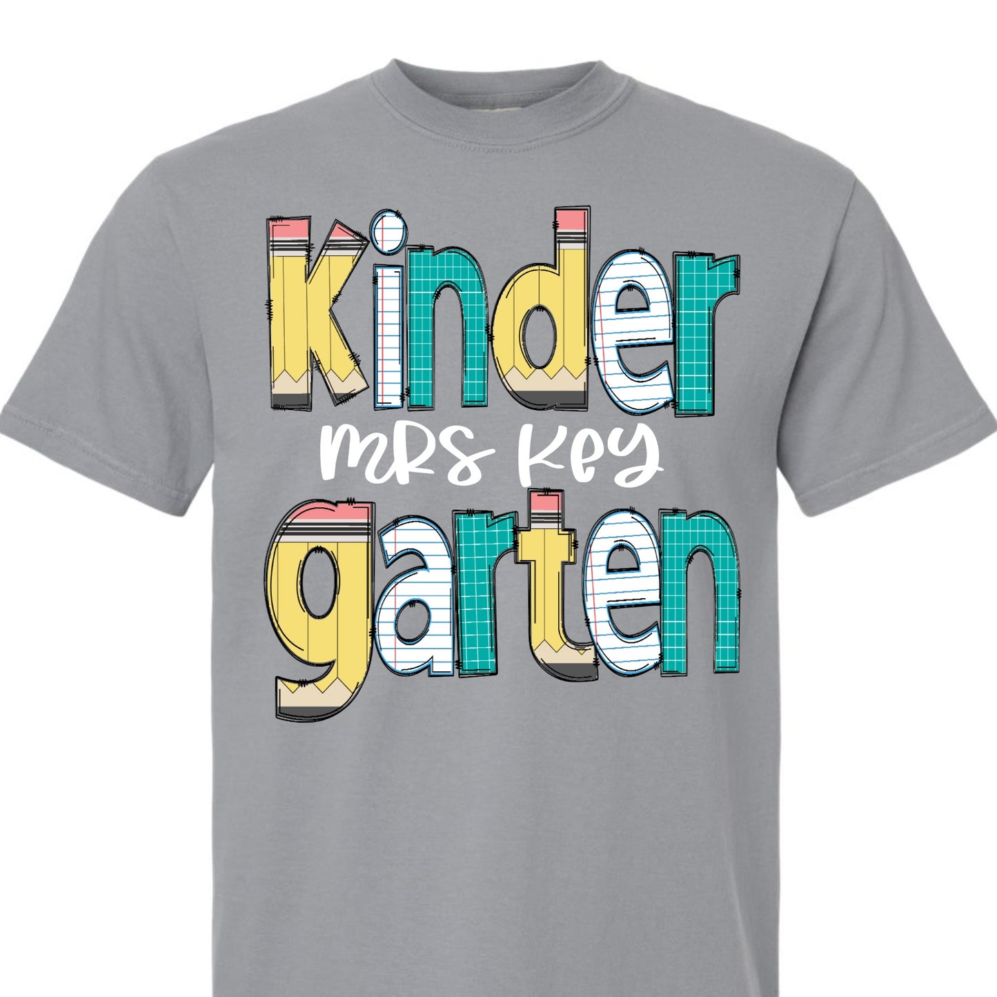 Kindergarten Personalized Teacher Tee
