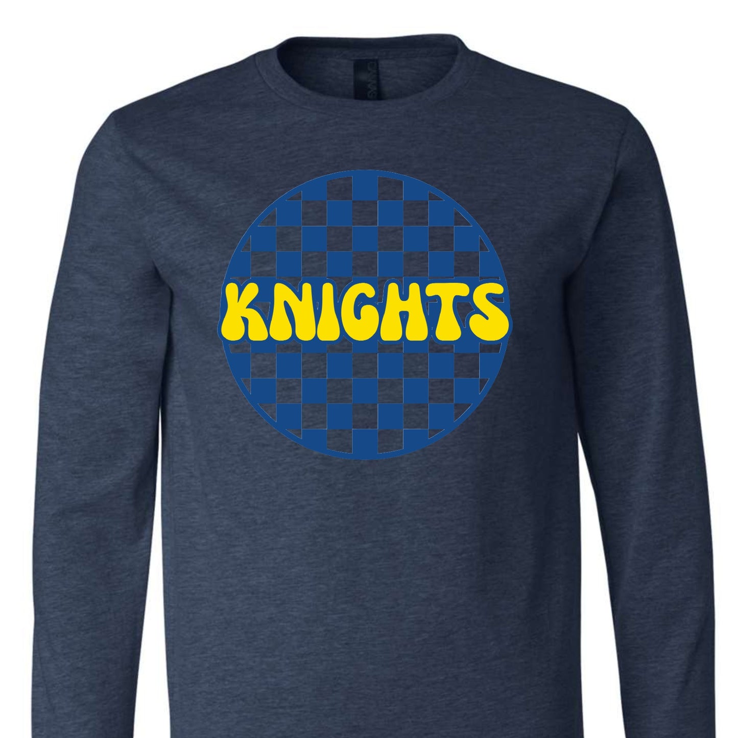 Knights Retro Checkered Long Sleeve Tee