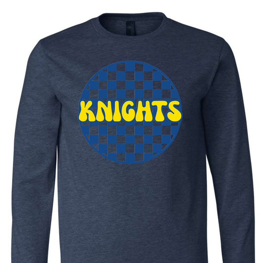 Knights Retro Checkered Long Sleeve Tee