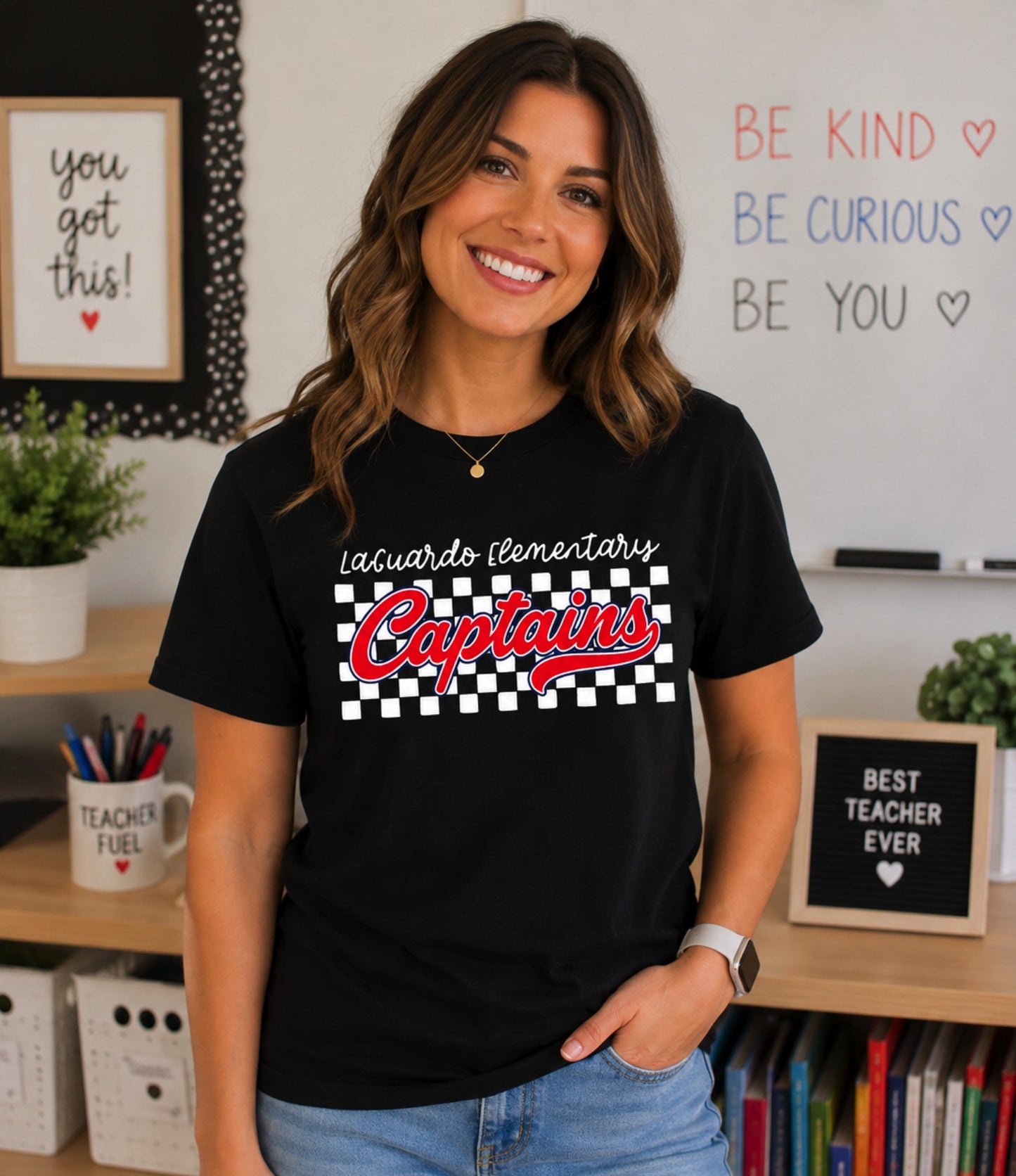 LaGuardo Captains Retro Checkerboard Spirit Tee