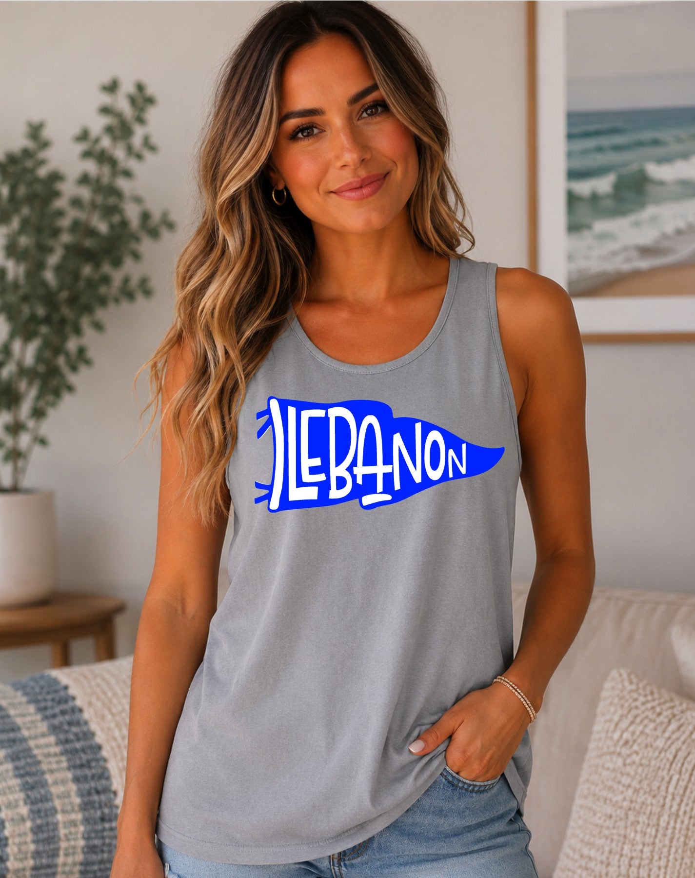 Lebanon Pennant Comfort Colors Tank