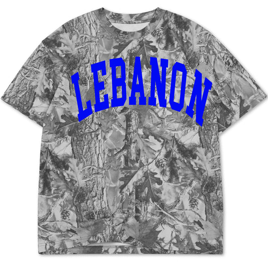 Lebanon Vintage Gray Camo Tee