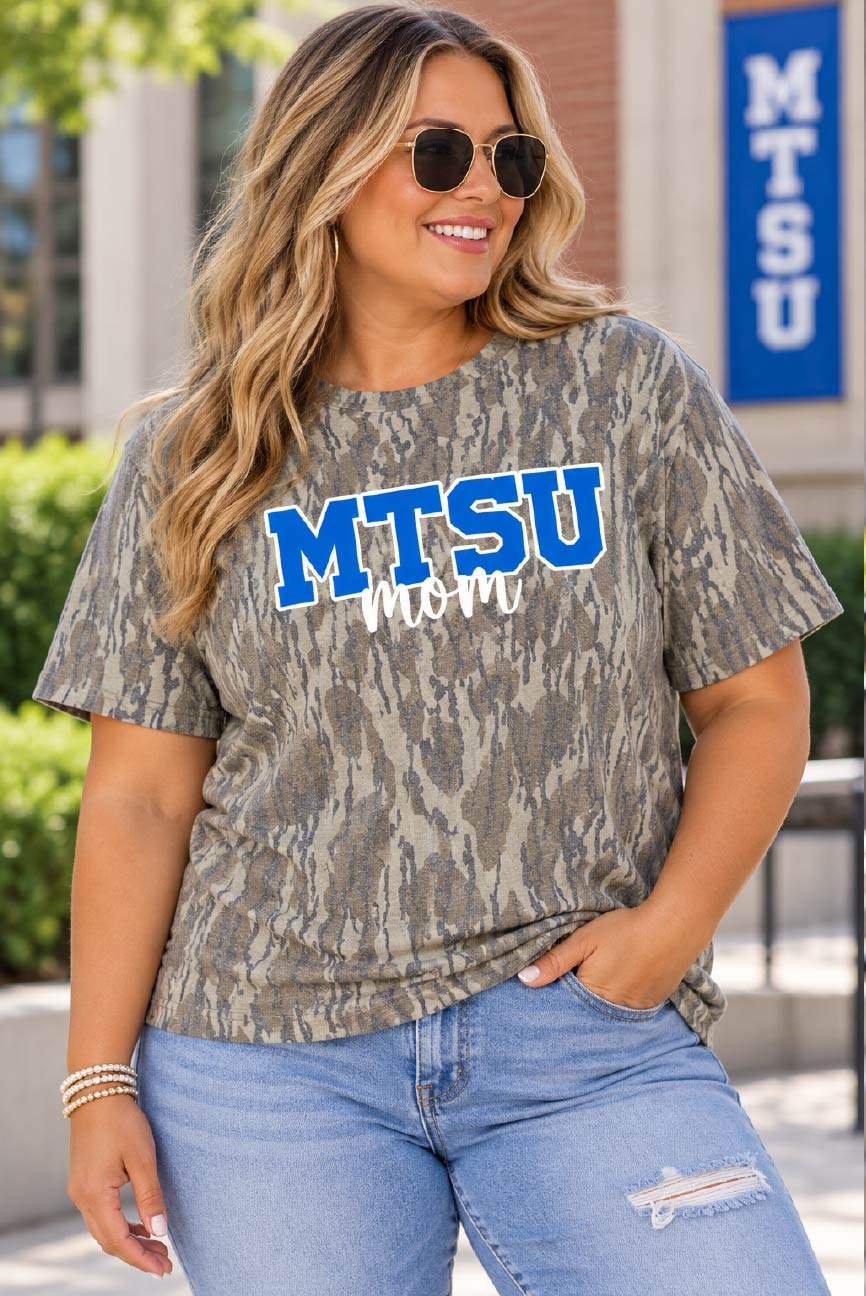 MTSU Mom Mossy Oak Bottomland Camo Tee