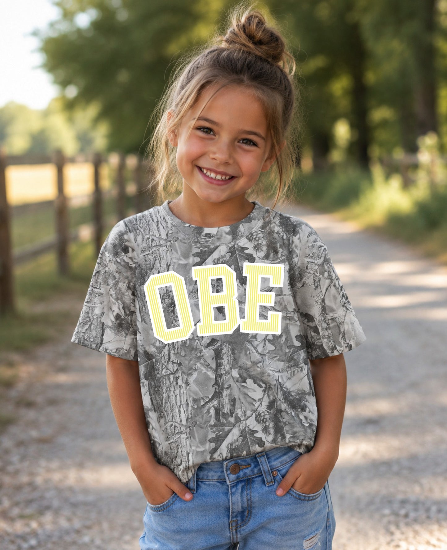 OBE Preppy Seersucker Vintage Gray Camo Tee