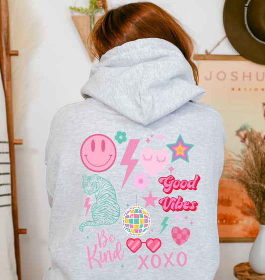 Preppy Retro Smiley Hoodie