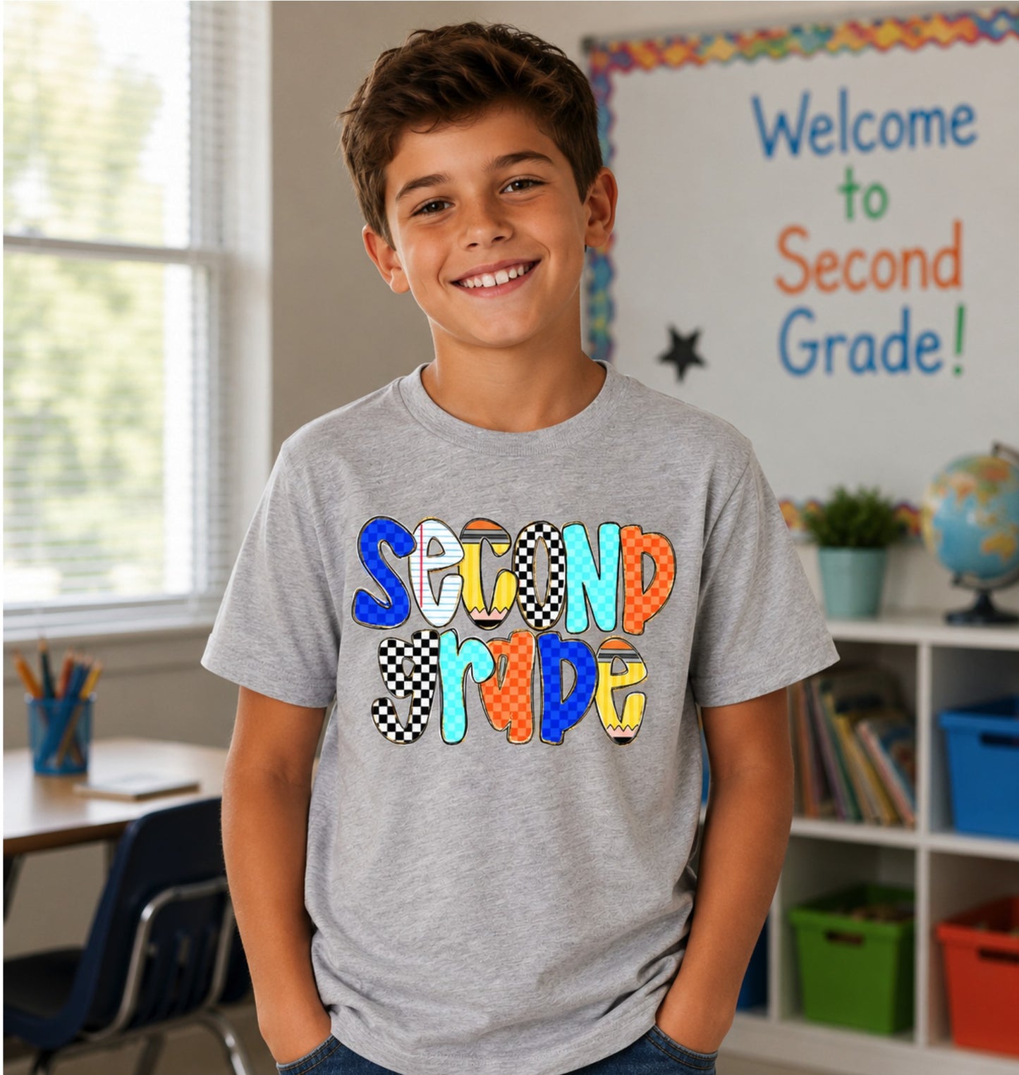 Second Grade Pencil Patch Tee