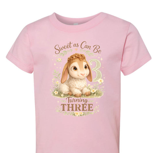 Sweet as can be turning 3 tee