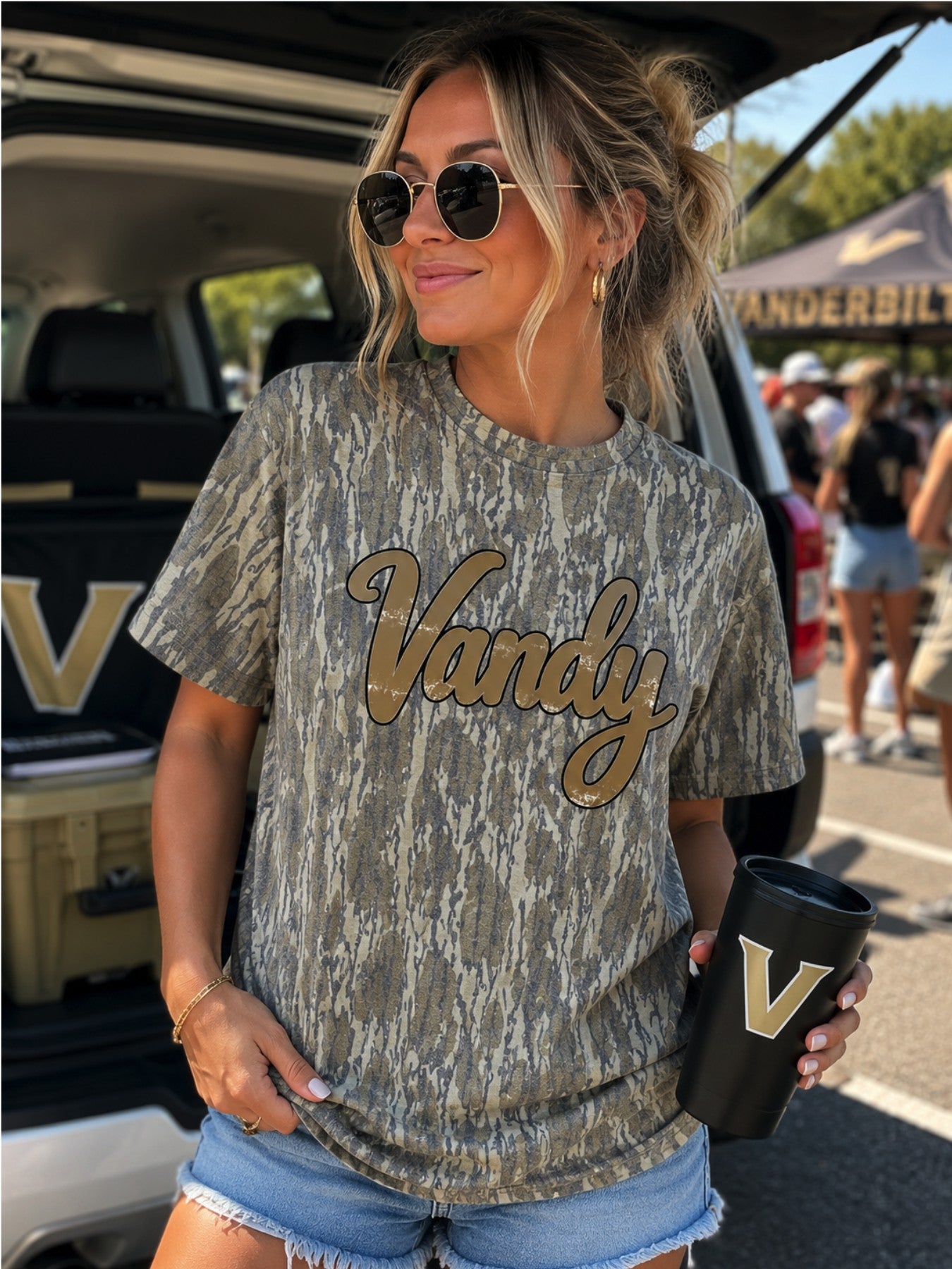 Vandy Mossy Oak Bottomland Camo Tee- PRE-ORDER