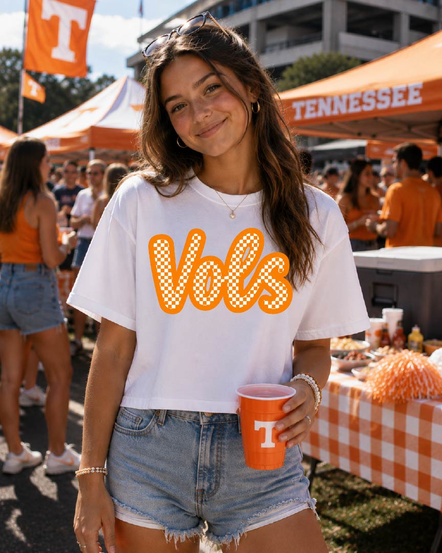 Vols Tailgate Boxy Crop Tee
