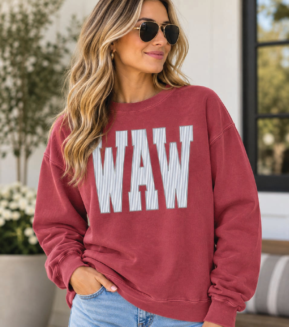 WAW Seersucker Crewneck Sweatshirt