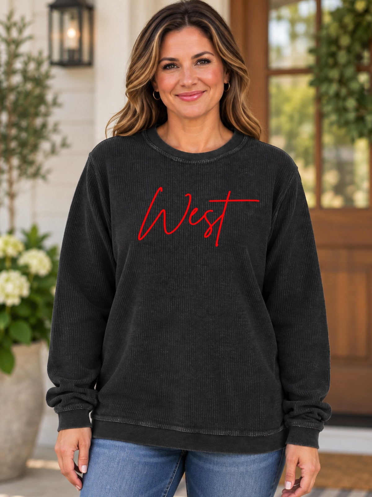 West Signature Corded Crewneck