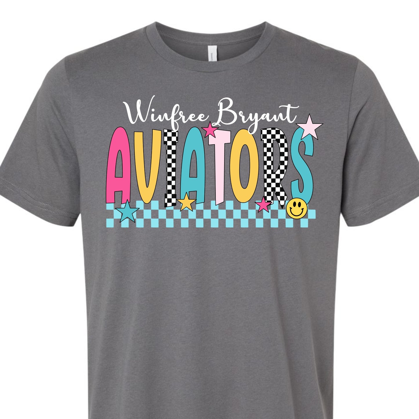 Winfree Bryant Aviators Colorful Checkerboard Tee