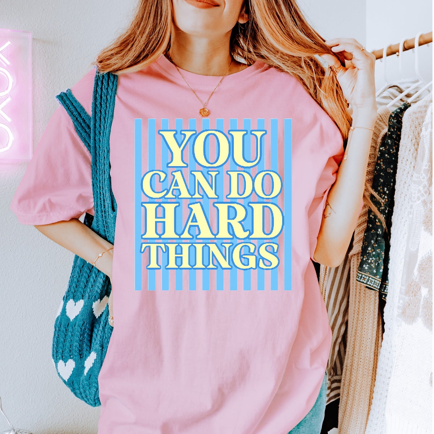You Can Do Hard Things Comfort Colors Teacher Tee