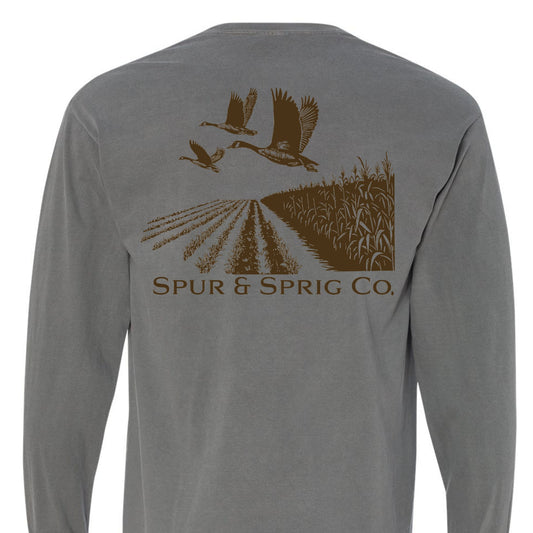 Spur & Sprig Co Long Sleeve Pocket Tee