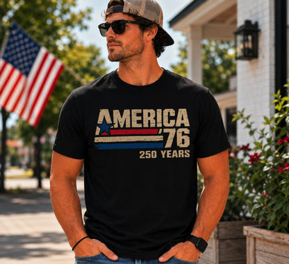 America 250 Years Vintage Patriotic Tee