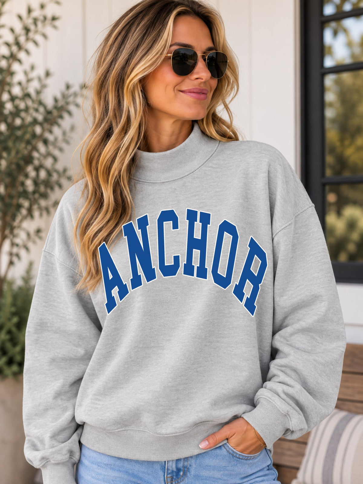 Anchor Collegiate Mock Neck