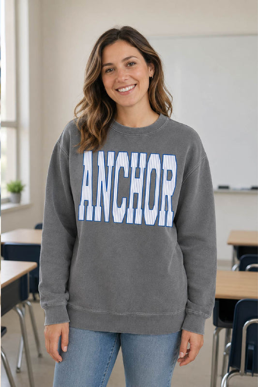 Anchor Seersucker Crewneck Sweatshirt