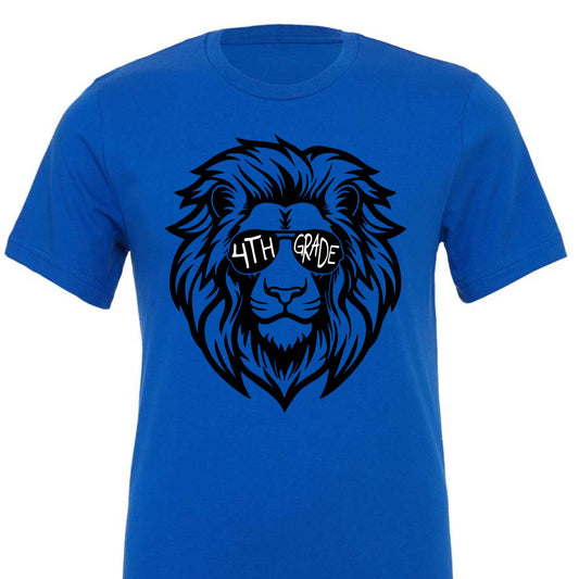 Lion Sunglasses 4th Grade Tee