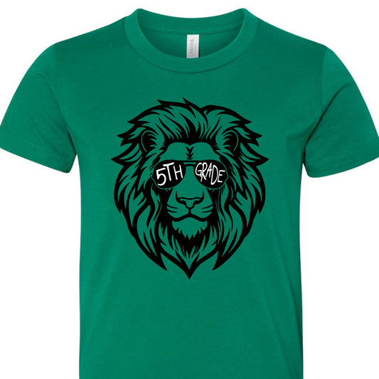 Lion Sunglasses 5th Grade Tee
