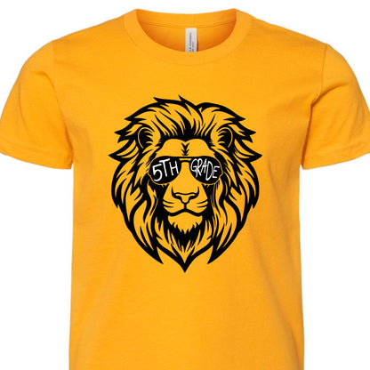 Lion Sunglasses 5th Grade Tee