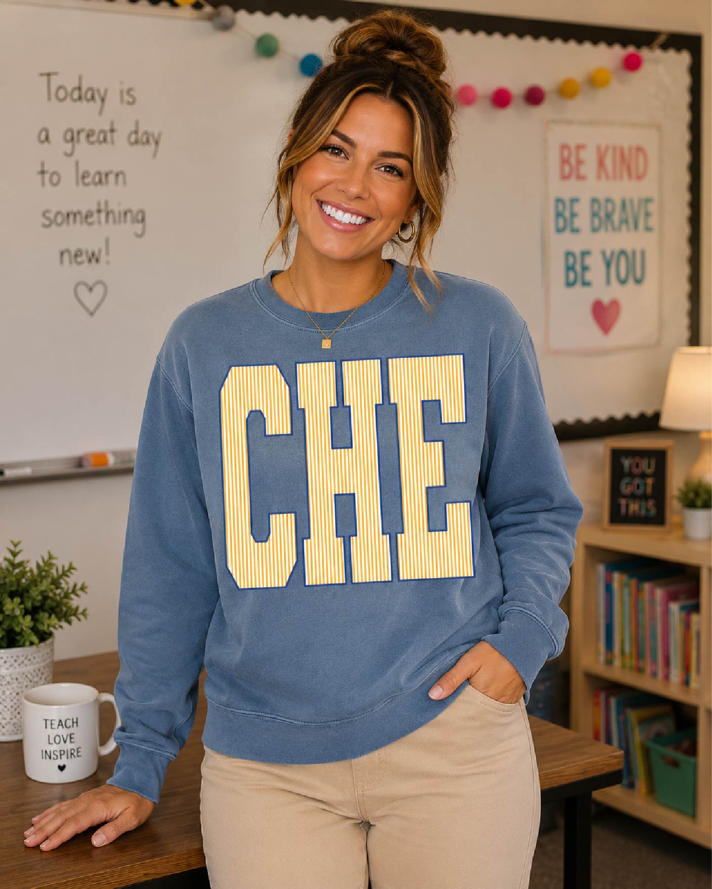 CHE Seersucker Crewneck Sweatshirt