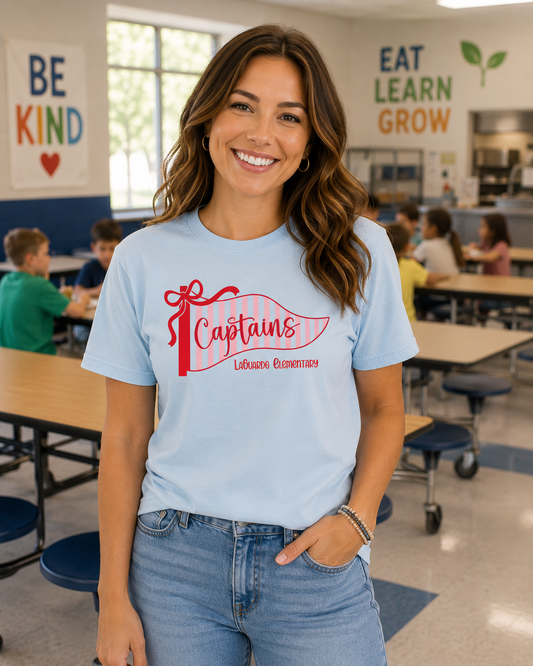 Captains Striped Pennant Comfort Colors Tee