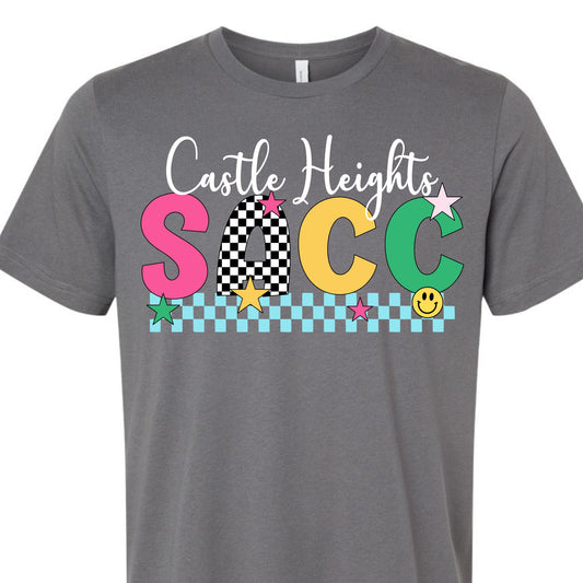 Castle Heights SACC Colorful Checkerboard Tee