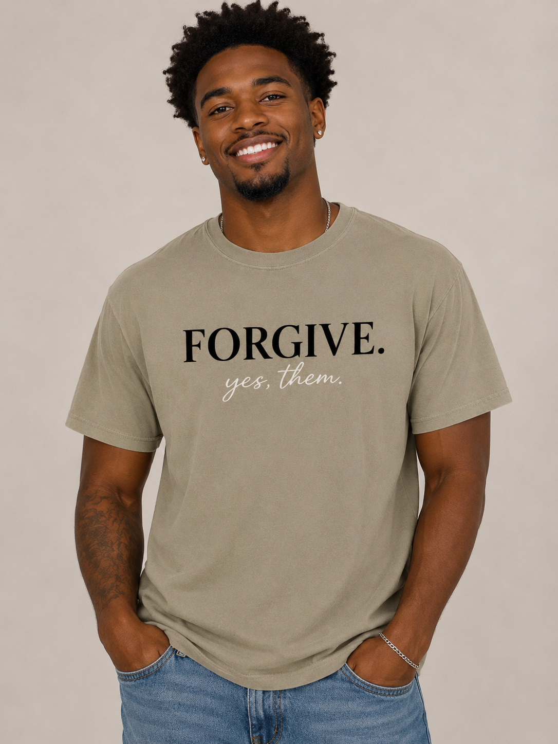 Forgive. Yes, them Tee