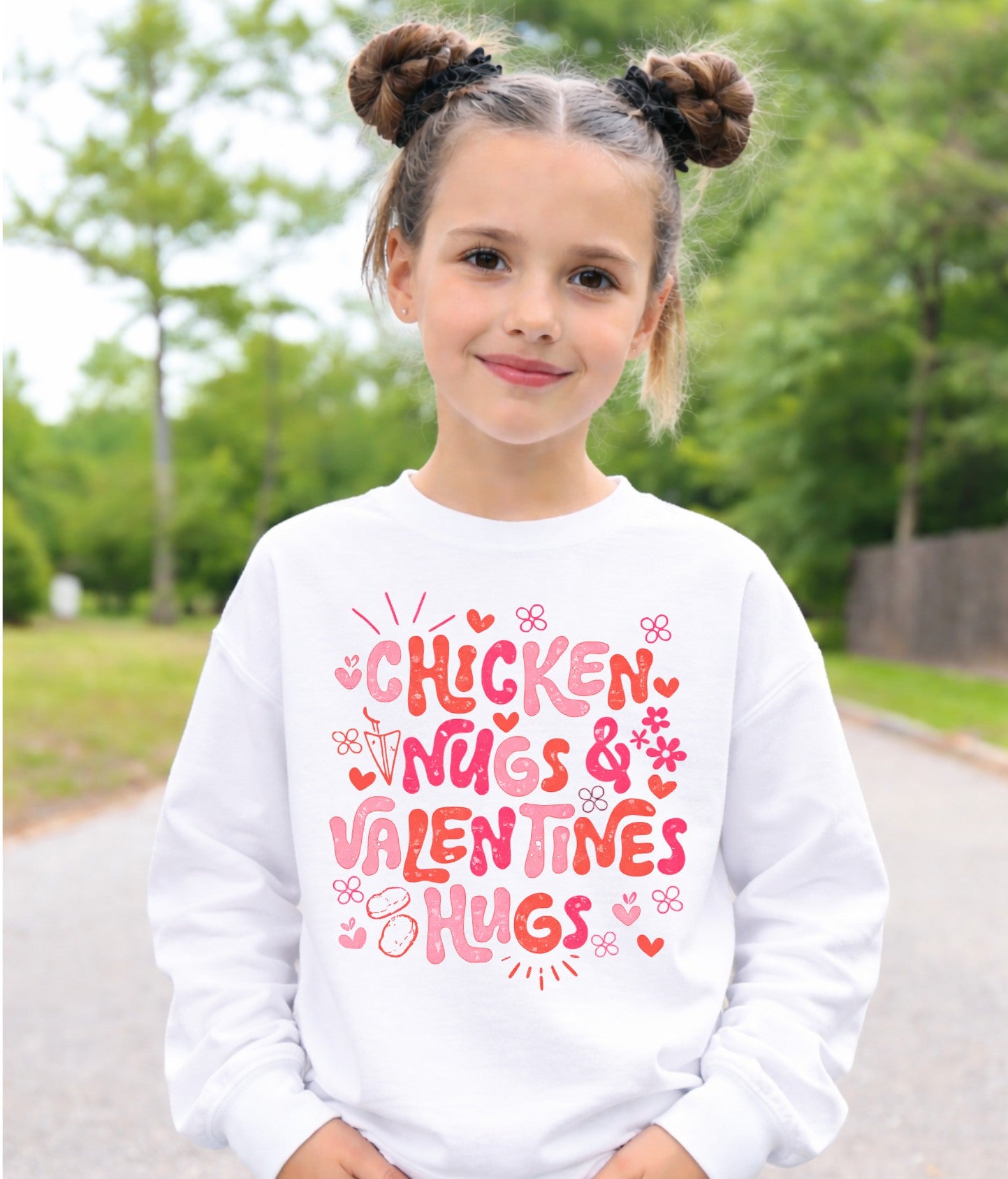 Chicken Nugs & Valentine Hugs Sweatshirt