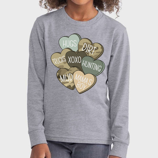 Camo Candy Hearts Personalized Shirt