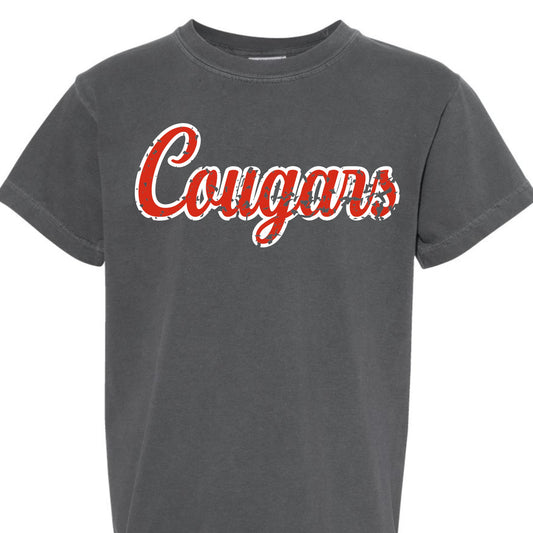 Cougars distressed tee