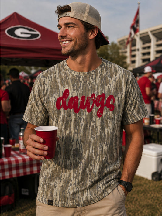 Dawgs Mossy Oak Bottomland Camo Tee- PRE-ORDER
