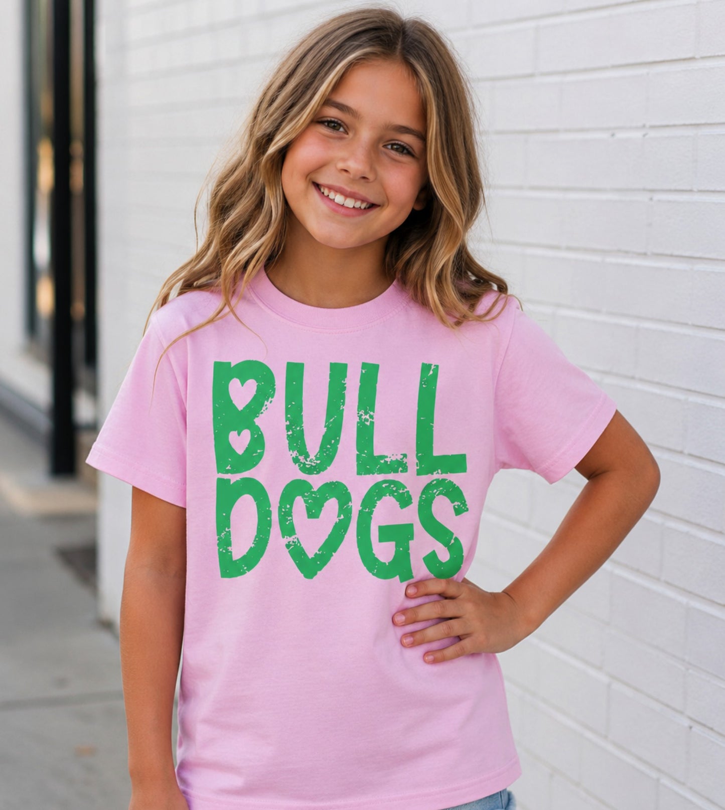 Distressed Bulldogs Fun Little Tee